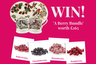 Win a Berry Bundle, Featuring Frozen Berries and Plates and Mugs from the Emma Bridgewater Range